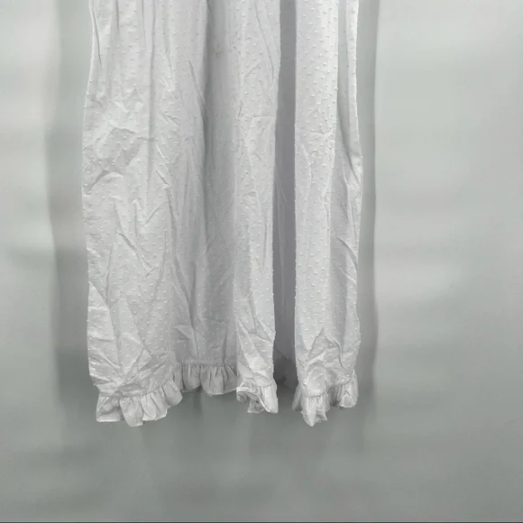 NWOT Hill House The Caroline Nap Dress White Swiss Dot Puff Short Sleeve Midi - Picture 8 of 16